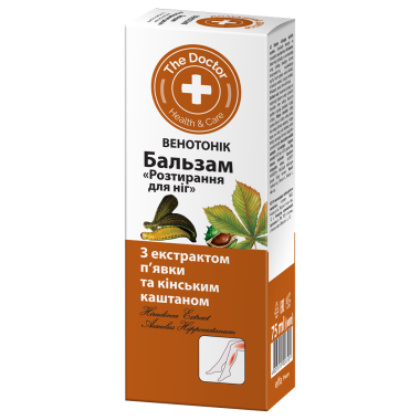 Бальзам - Растирка для ног Домашний доктор, венотоник, с экстрактом пиявки и конским каштаном, 75 мл — Интернет каталог PriceOK