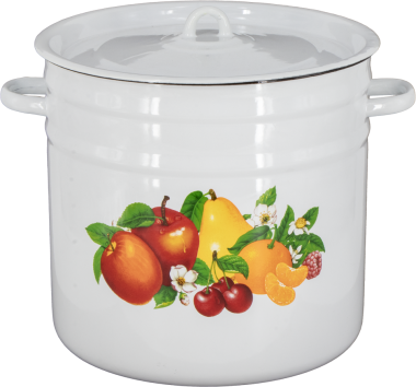 Эмалированный Бак с крышкой Фруктовый рай 16 л, диаметр 31 см — Интернет каталог PriceOK