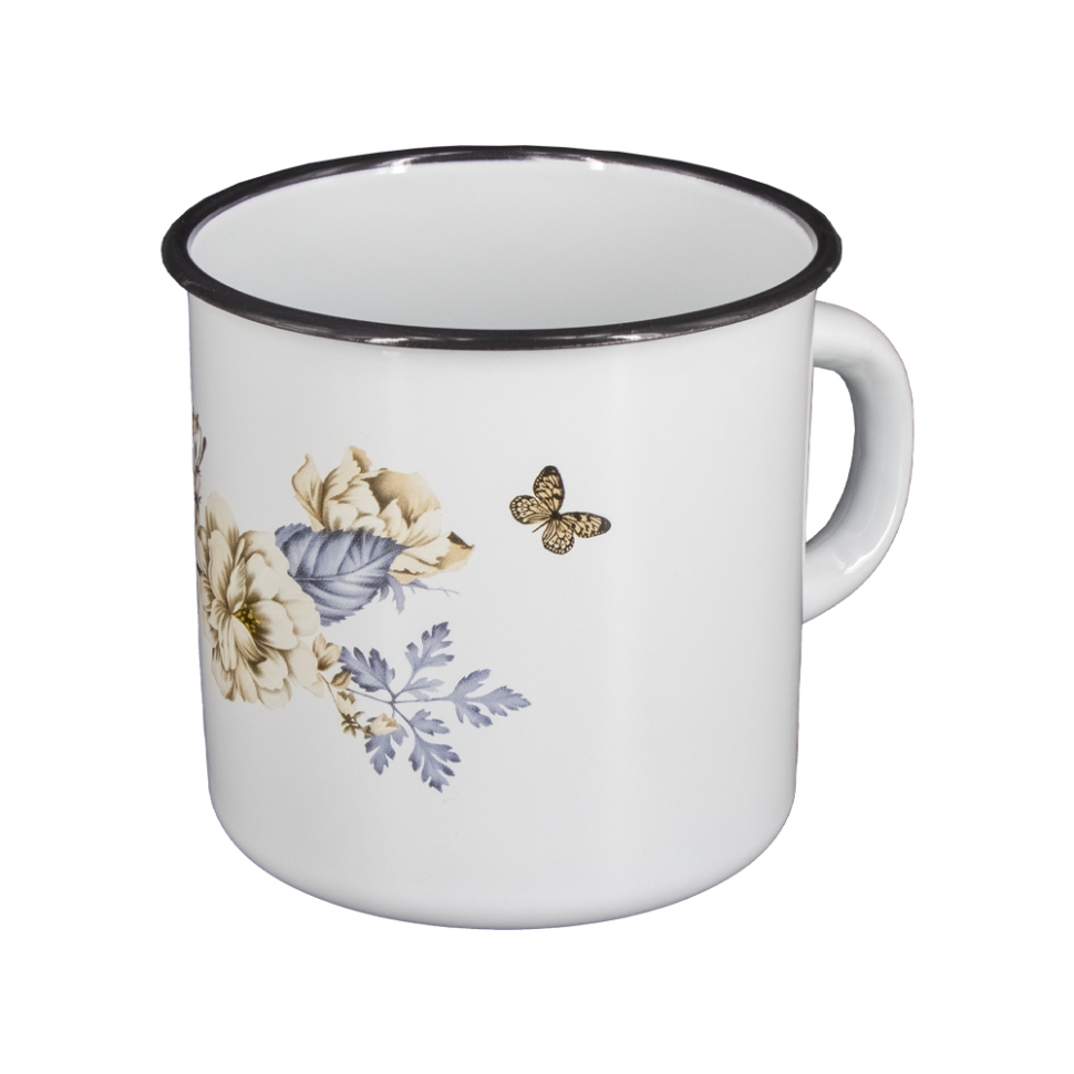 Кружка эмалированная Эйфория 1 л, диаметр 12 см фото 1 — Интернет каталог PriceOK