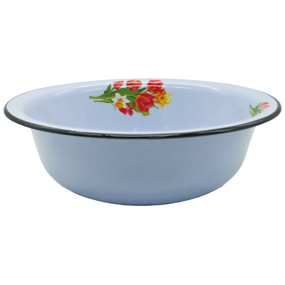 Таз Тюльпаны эмалированный 9 л фото 1 — Интернет каталог PriceOK