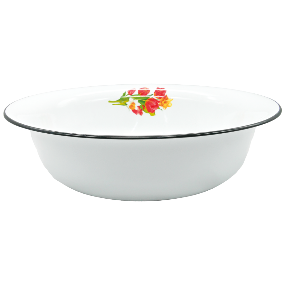 Таз Тюльпаны эмалированный 16 л фото 1 — Интернет каталог PriceOK