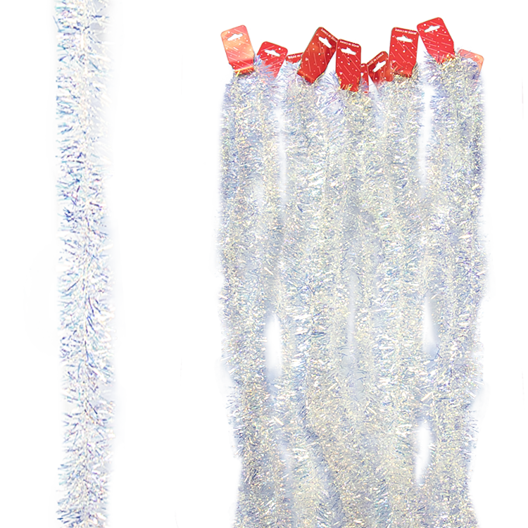 Мишура-Набор 10 шт  из фольги, диаметр 5 см, 200 см, белые фото 1 — Интернет каталог PriceOK