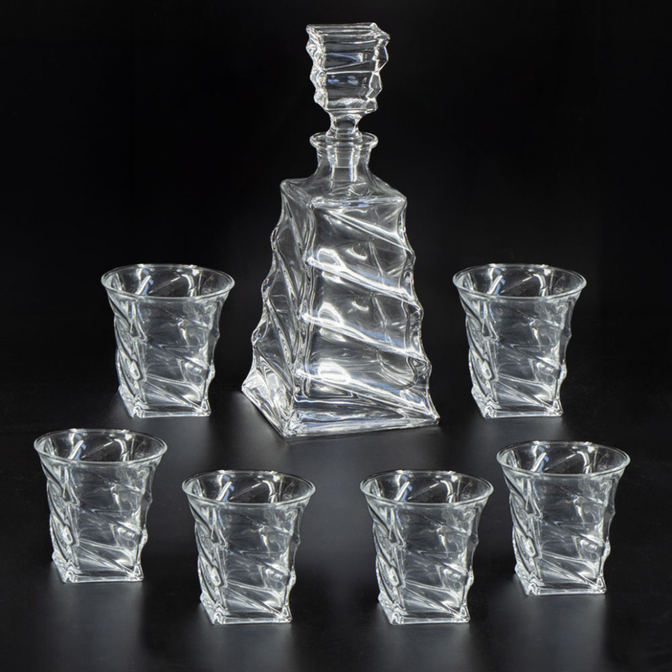 Набор для виски из стекла графин 700 мл + 6 бокалов 220 мл фото 1 — Интернет каталог PriceOK