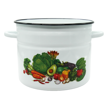 Кастрюля эмалированная Овощи, без крышки, 9 л — Интернет каталог PriceOK