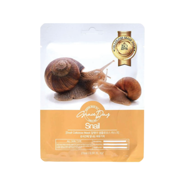 GRACE DAY тканевая маска для лица с муцином улитки, 27 мл — Интернет каталог PriceOK