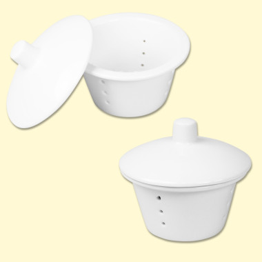 Ситечко с крышкой, из порцелана, высота - 8 см — Интернет каталог PriceOK