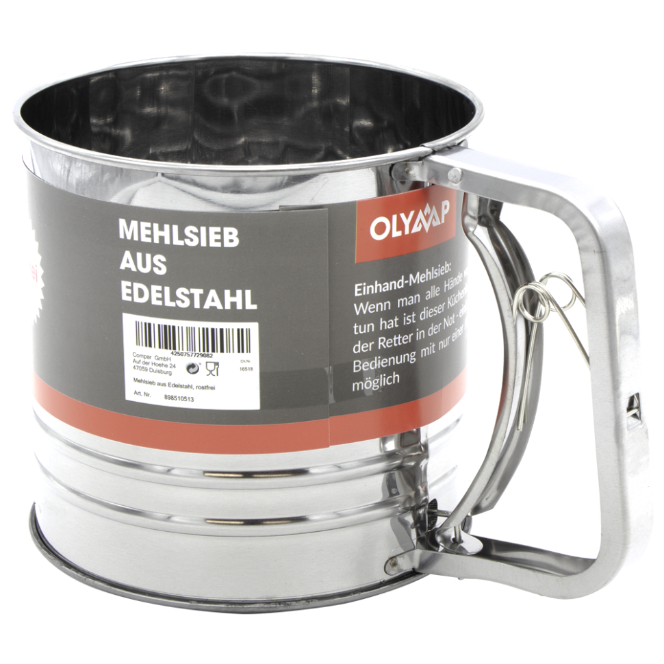 Сито для муки из нержавеющей стали, В - 13 см, диаметр 12,5 см фото 1 — Интернет каталог PriceOK