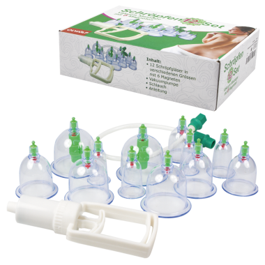 Набор из 12 банок для вакуумного массажа, B-6 до 8 см, D-3 до 6,5 см, с 6 магнитами — Интернет каталог PriceOK