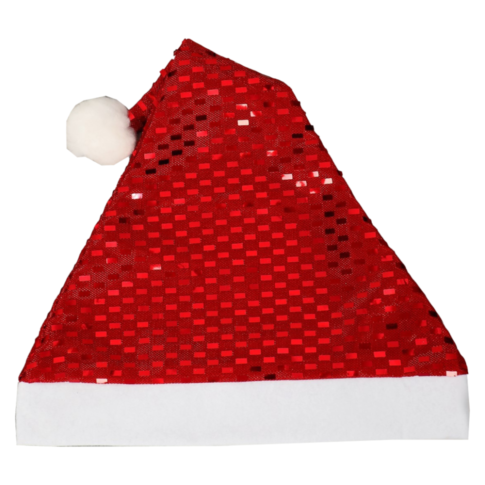 Колпак новогодний Набор 12 шт Диско блеск 29х33 см, красный фото 1 — Интернет каталог PriceOK