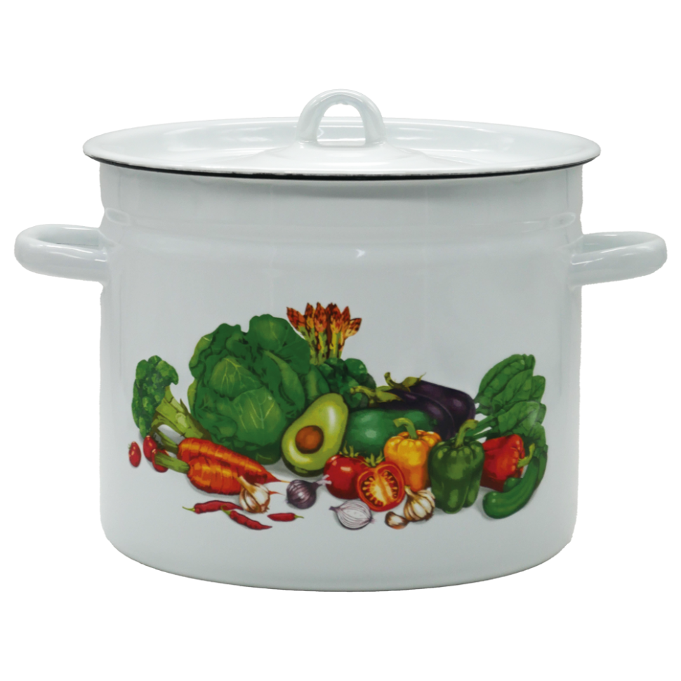 Кастрюля эмалированная Овощной салат 7 л, диаметр 21 см фото 1 — Интернет каталог PriceOK