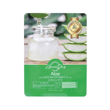 GRACE DAY тканевая маска для лица с алоэ вера, 27 мл — Интернет каталог PriceOK