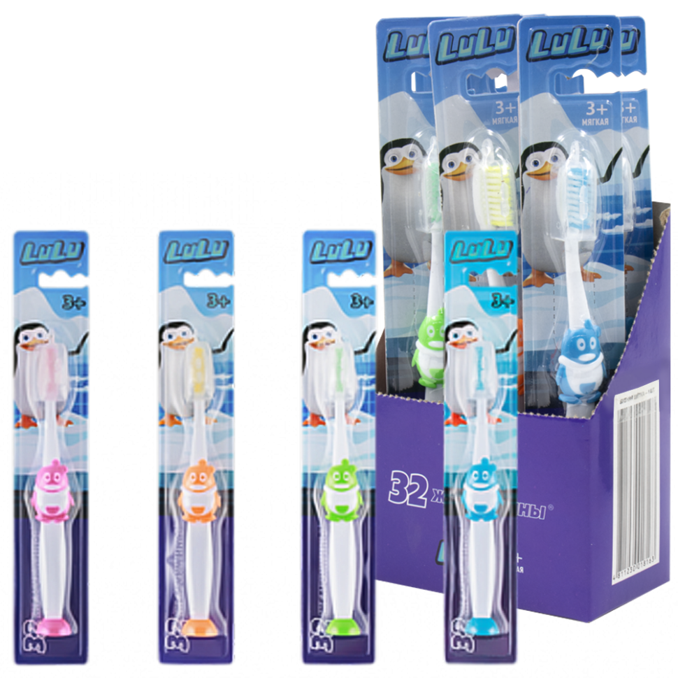 Зубная щетка детская MODUM 32 Жемчужины Пингвиненок LuLu 1 шт, 15,5 см фото 1 — Интернет каталог PriceOK