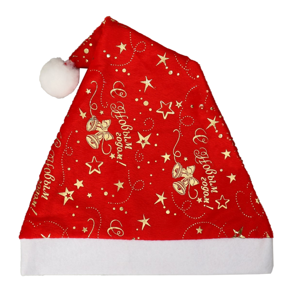Колпак новогодний Набор 12 шт Колокольчики, звёзды, бусы 29х37 см, красно-золотой фото 1 — Интернет каталог PriceOK
