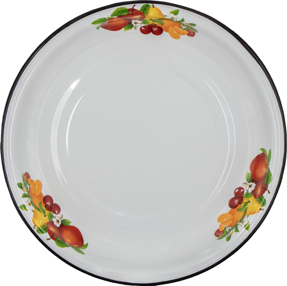 Блюдо круглое эмалированное Фруктовый рай 7 л, диаметр 50 см фото 1 — Интернет каталог PriceOK