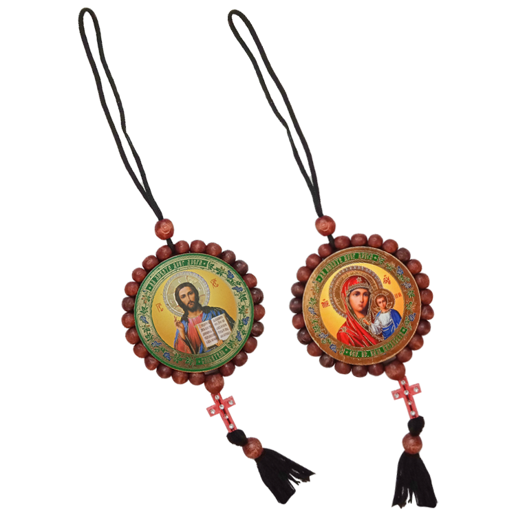 Икона автомобильная подвесная, двухсторонняя, различные мотивы, 6х6 см фото 1 — Интернет каталог PriceOK