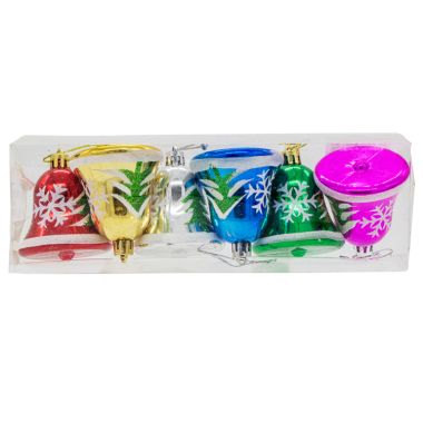 Набор ёлочных игрушек Колокольчики 6 шт, разные цвета, 8 cм — Интернет каталог PriceOK