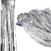 Мишура - Дождик - Набор 100 шт  из фольги, серебристый 1 м фото 2 — Интернет каталог PriceOK