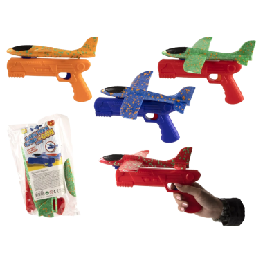 Запускаемый пенопластовый самолет с пусковым устройством для самолета,24 см, 4 разных цвета — Интернет каталог PriceOK