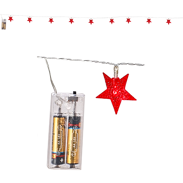 Электрическая гирлянда, Звезды, 16 светодиодов, красная, без батареек, 1,5 м фото 1 — Интернет каталог PriceOK