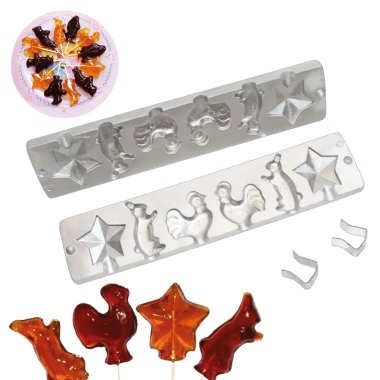 Форма для приготовления леденцов, карамели и шоколадных конфет Звезда, Петушок и Зайчик — Интернет каталог PriceOK