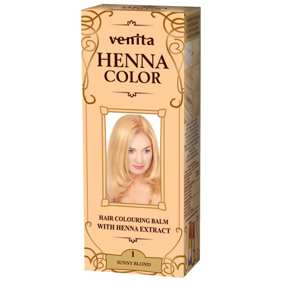 Красящий травяной бальзам Henna Color на основе натуральной хны,  солнечный блонд №1, 75 мл фото 1 — Интернет каталог PriceOK
