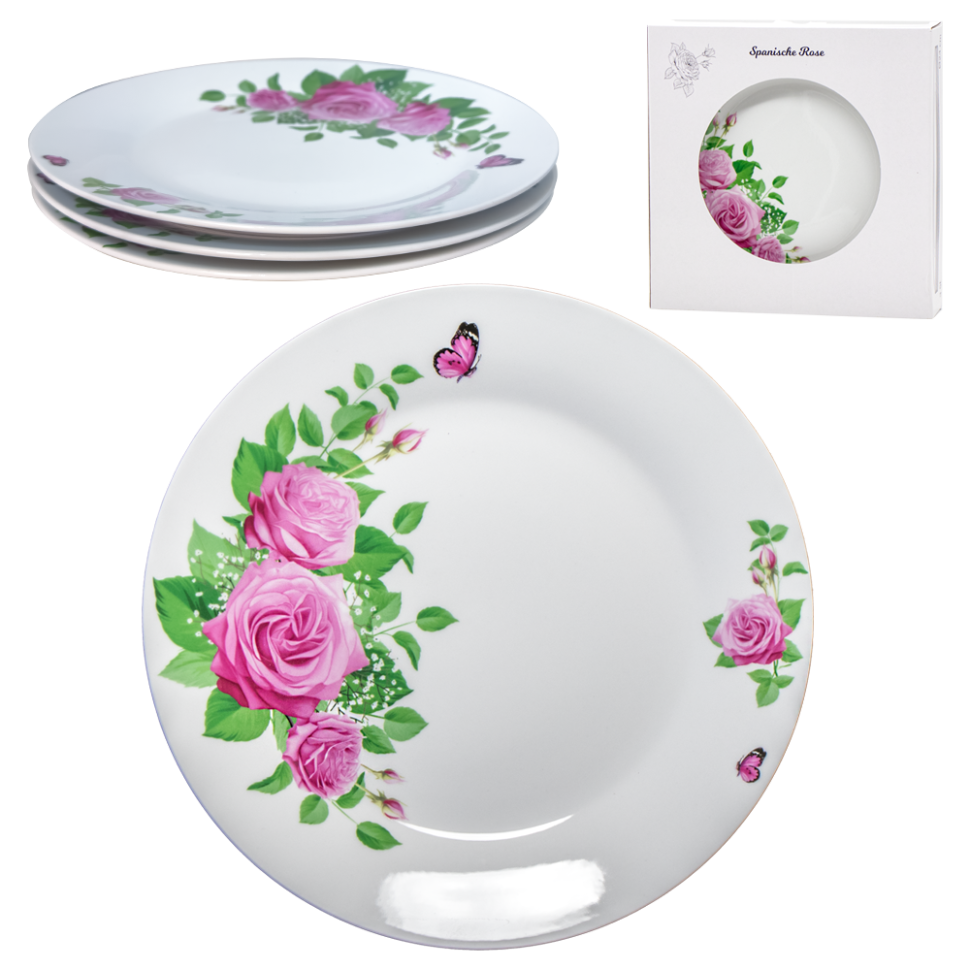 Набор из 3 тарелок Испанская роза диаметр24 см фото 1 — Интернет каталог PriceOK