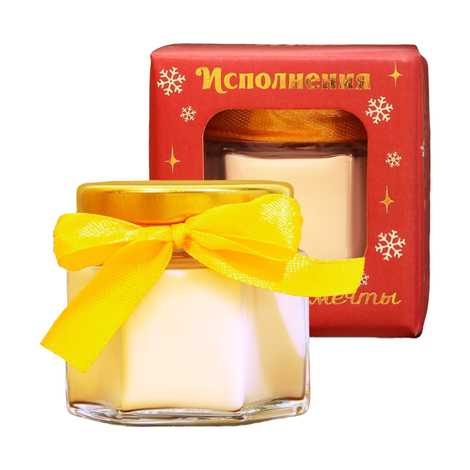 Свеча, аромат ваниль, Новый год: Исполнения заветной мечты, 6,5х5,5 см фото 1 — Интернет каталог PriceOK