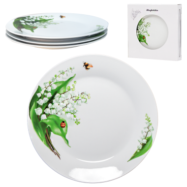 Набор из 3 тарелок Ландыши диаметр24 см — Интернет каталог PriceOK