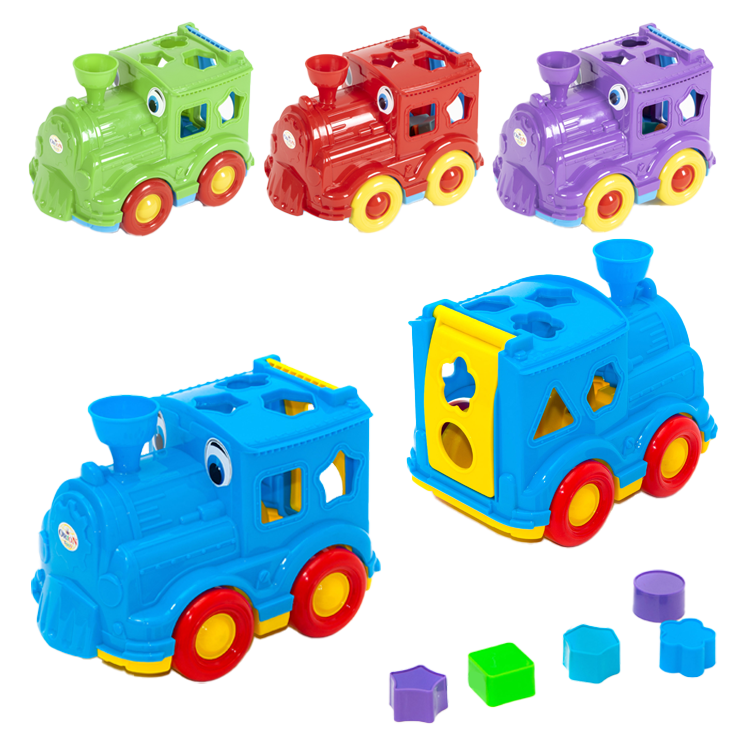Игрушечный паровозик Кукушка игрушка-сортер, разные цвета, 26 x 11 x 12 см фото 1 — Интернет каталог PriceOK