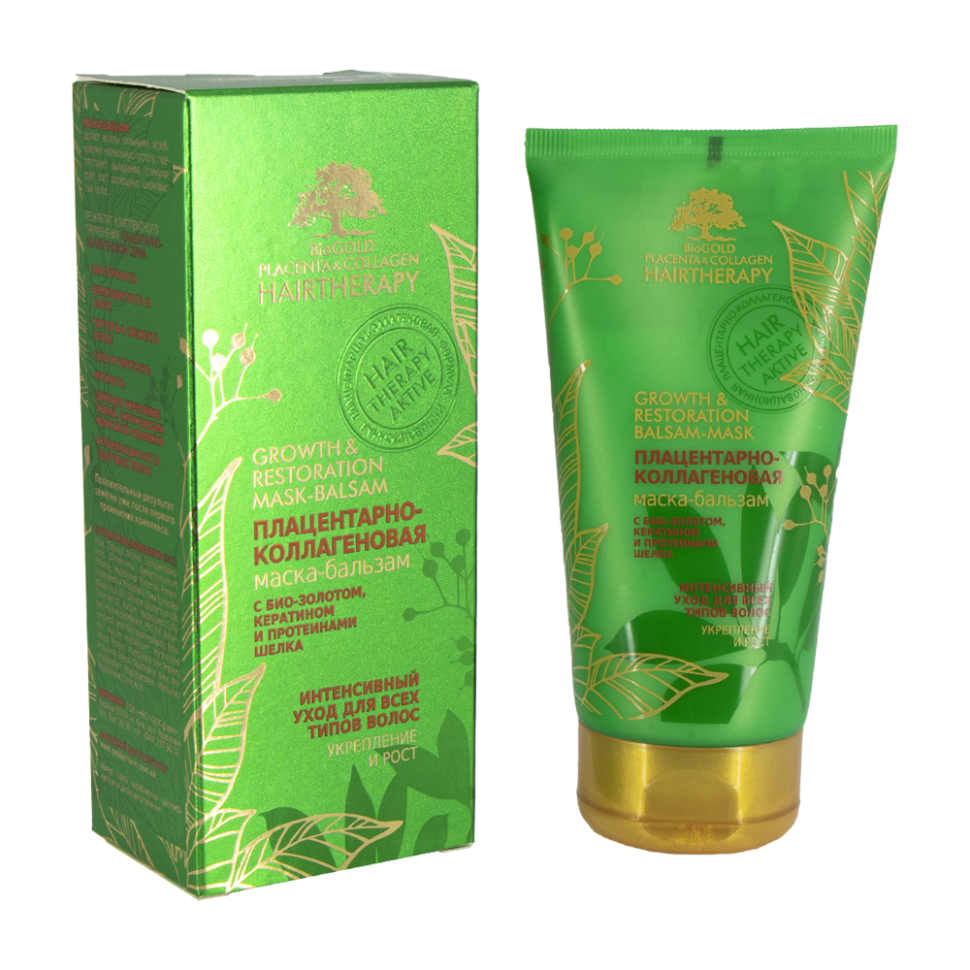 Маска-бальзам плацентарно-коллагеновая для всех типов волос - Биоголд, 150 мл фото 1 — Интернет каталог PriceOK