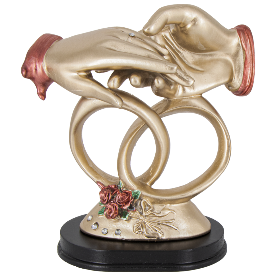 Саадебный сувенир - фигура руки над кольцами из полимерной смолы 28х12,5 см фото 1 — Интернет каталог PriceOK