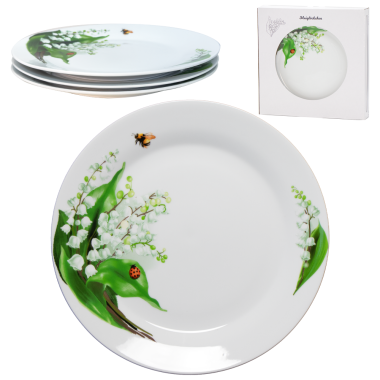 Набор из 3 тарелок Ландыши диаметр26,5 см — Интернет каталог PriceOK