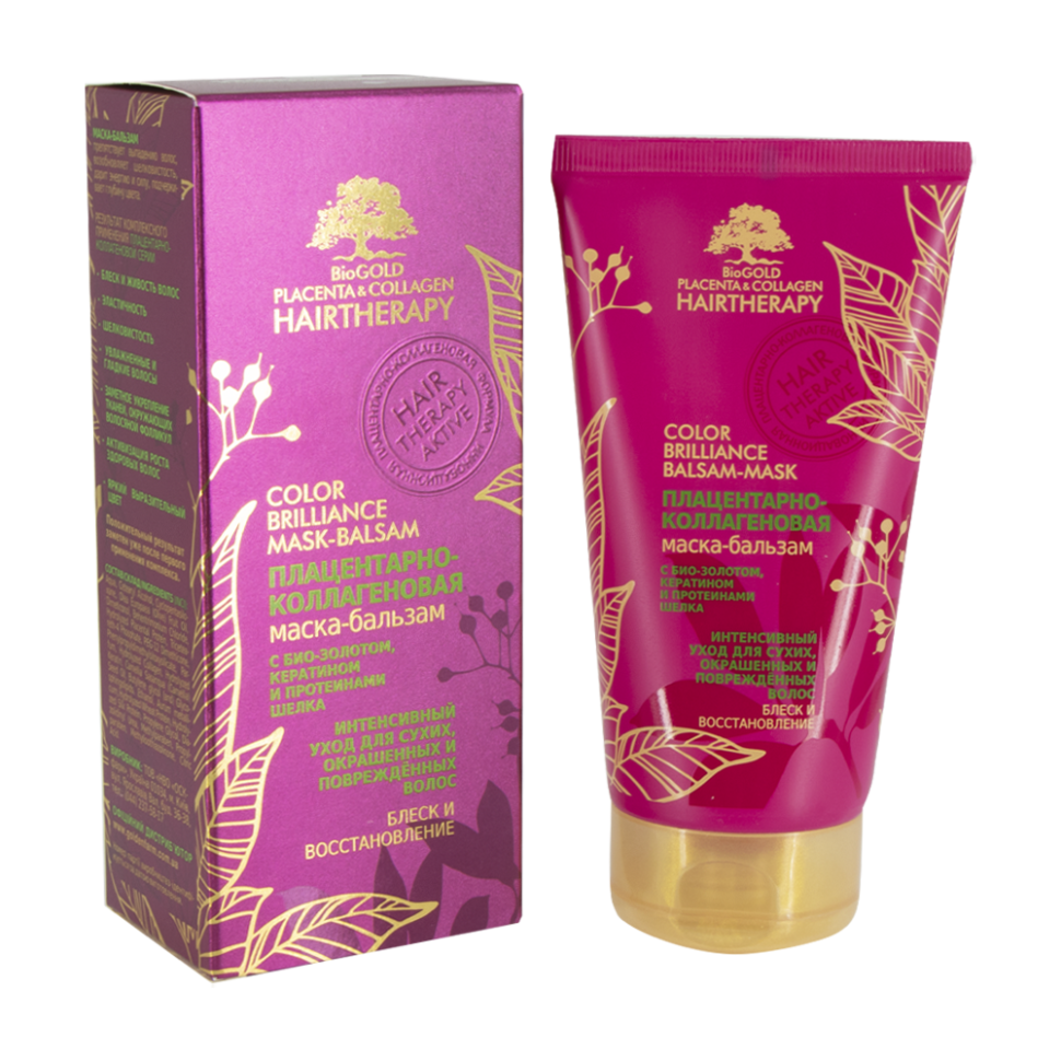 Маска-бальзам плацентарно-коллагеновая для окрашенных волос - Биоголд, 150 мл фото 1 — Интернет каталог PriceOK