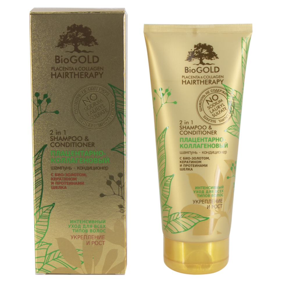 Шампунь-кондиционер плацентарно-коллагеновый для всех типов волос Биоголд 200 мл фото 1 — Интернет каталог PriceOK