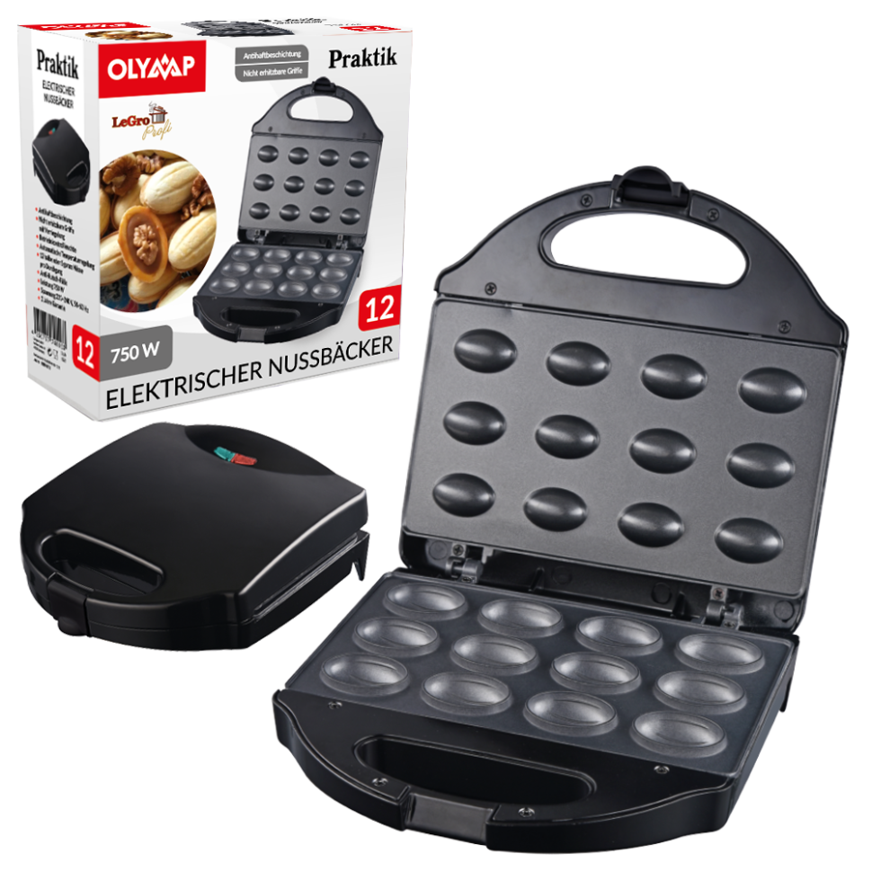 Электрическая орешница - Praktik, 12 орешков, 750 Вт, 22 х 10 х 21,5 см фото 1 — Интернет каталог PriceOK