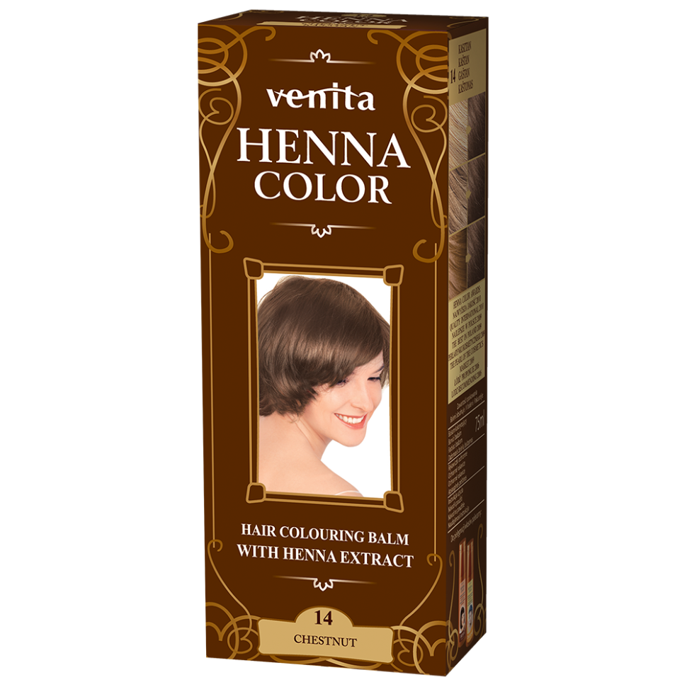 Красящий травяной бальзам Henna Color на основе натуральной хны, каштан №14, 75 мл фото 1 — Интернет каталог PriceOK