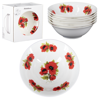 Набор суповых тарелок Маки, 6 шт, диаметр18 см — Интернет каталог PriceOK