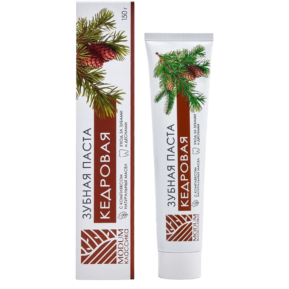 Паста зубная MODUM КЛАССИКА Кедровая, 150 г фото 1 — Интернет каталог PriceOK