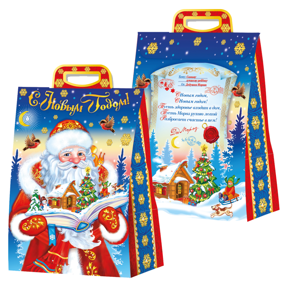 Складная новогодняя упаковка Новый Год, 2000 г, картонная подарочная коробка фото 1 — Интернет каталог PriceOK