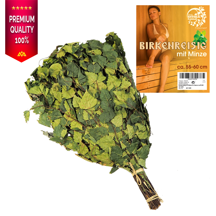 Берёзовый веник с мятой для бани 55-60 см., СУПЕРКАЧЕСТВО фото 1 — Интернет каталог PriceOK