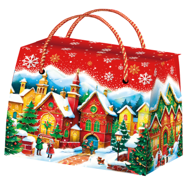 Складная новогодняя упаковка Зимняя сказка, 800 гр, картонная подарочная коробка для конфет — Интернет каталог PriceOK