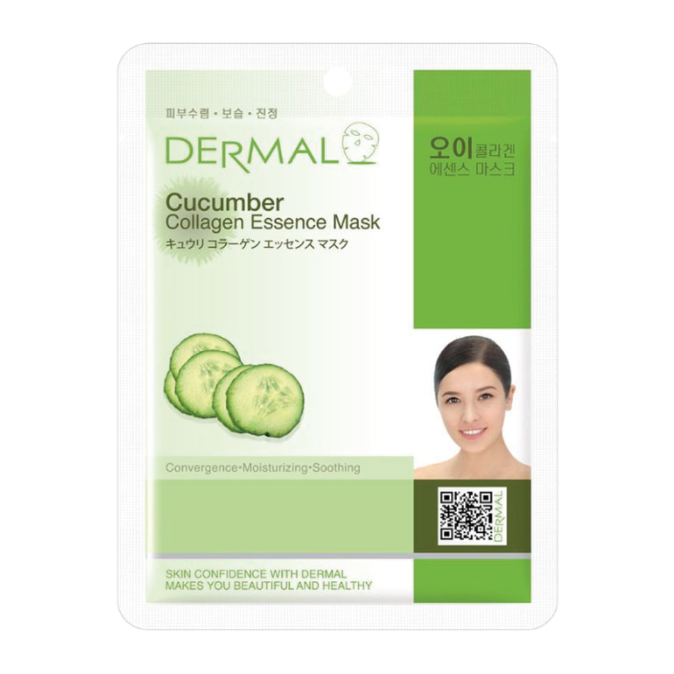 DERMAL Тканевая маска для лица с коллагеном и огурцами, 23 г фото 1 — Интернет каталог PriceOK