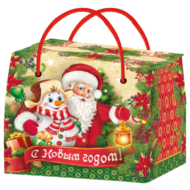 Складная новогодняя упаковка Презент, 800 г, картонная подарочная коробка — Интернет каталог PriceOK
