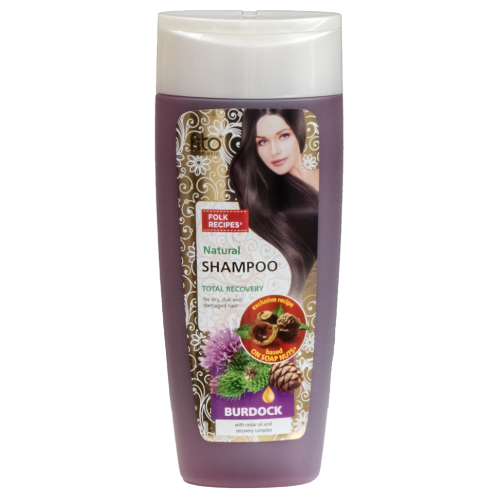 Шампунь Репейный с кедровым маслом и восстанавливающим комплексом Народные Рецепты, 270 мл фото 1 — Интернет каталог PriceOK