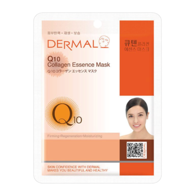 DERMAL Тканевая маска для лица с коллагеном и коферментом Q10, 23 г — Интернет каталог PriceOK