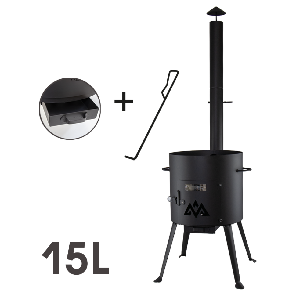 Учаг с разборной дымоходной трубой для казана 15 л, диаметр 452 мм, в: 650 мм фото 1 — Интернет каталог PriceOK