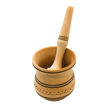 Ступка с деревянным пестиком с резьбой, 8,5 х 9,5 см — Интернет каталог PriceOK