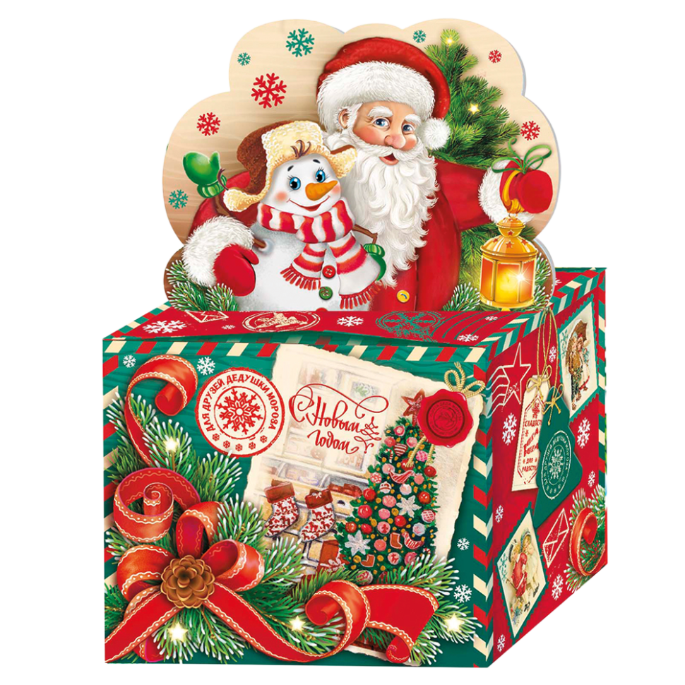 Складная новогодняя упаковка Посылка, 800 гр, картонная коробка для подарков фото 1 — Интернет каталог PriceOK
