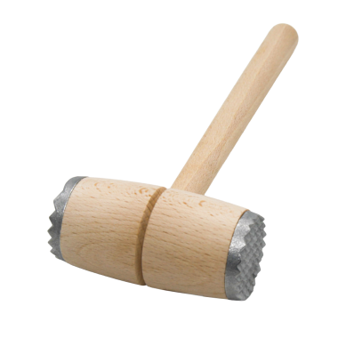 Молоток деревянный с двумя металлическими насадками, 28 см — Интернет каталог PriceOK