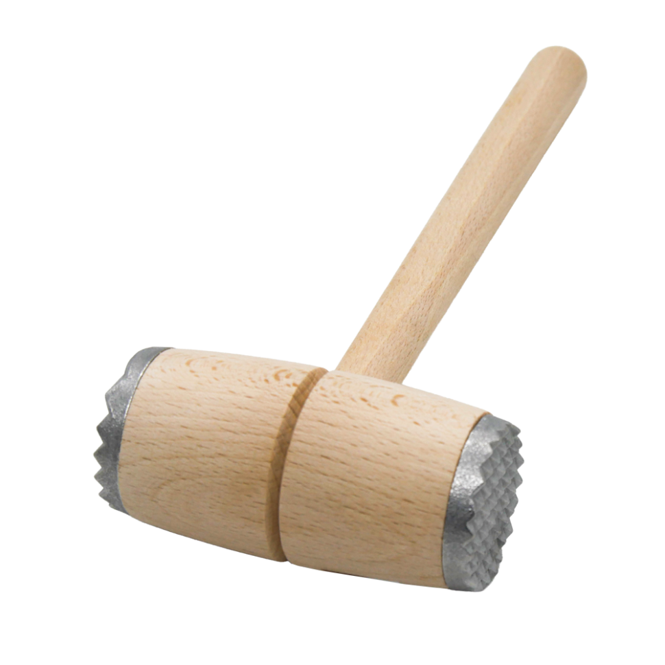 Молоток деревянный с двумя металлическими насадками, 28 см фото 1 — Интернет каталог PriceOK